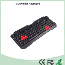 Láser de impresión impermeable teclado de PC multimedia (KB-1688-R)